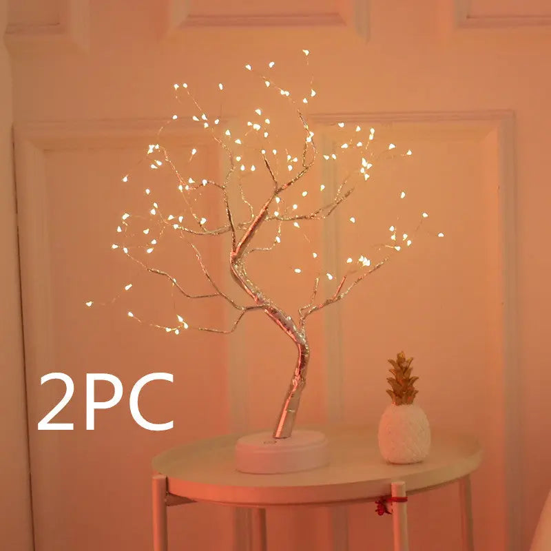 Christmas Decoration Night Light LED Pearl Tree Light Starry Touch Light tableandwalllamps