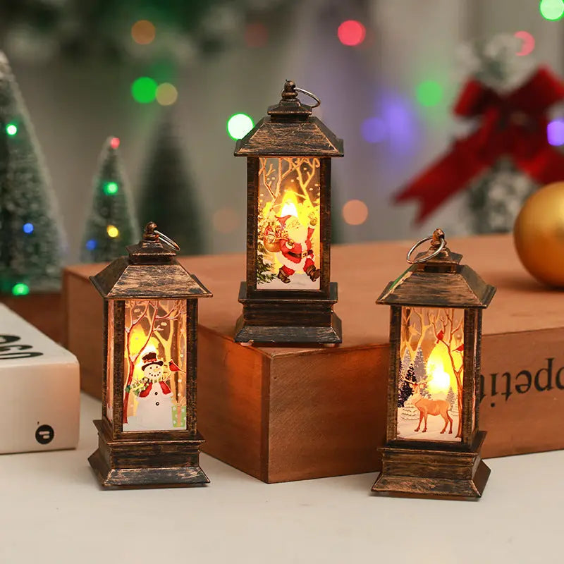 Christmas Decorations Flame Candlestick Lamp tableandwalllamps