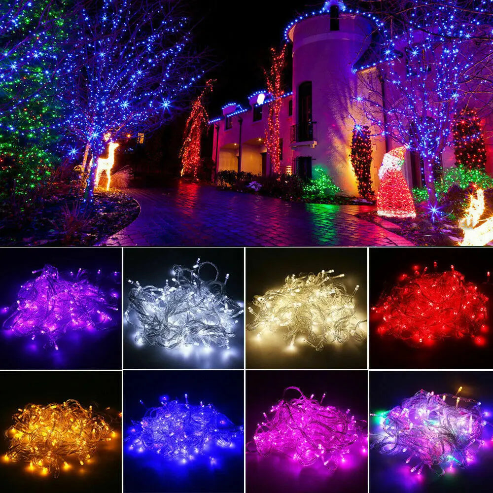 LED Fairy String Lights Multicolor Garland Beads Outdoor Waterproof Holiday Party Christmas Tree Decor tableandwalllamps