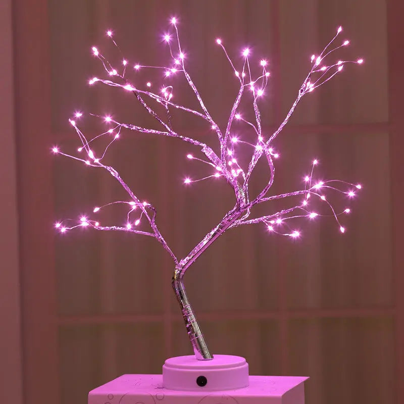 Christmas Decoration Night Light LED Pearl Tree Light Starry Touch Light tableandwalllamps