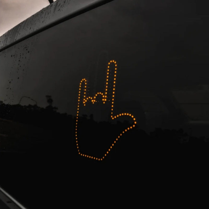 Funny New LED Illuminated Gesture Light Car Finger Light With Remote Road Rage Signs Middle Finger Gesture Light Hand Lamp tableandwalllamps