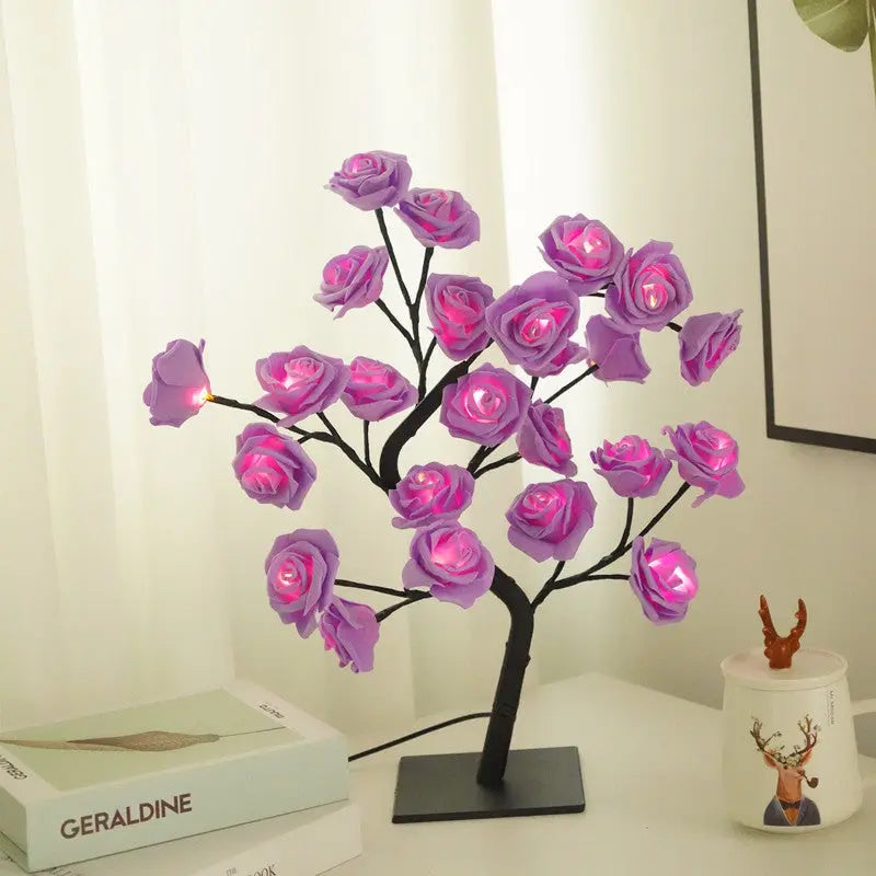 Fiber Optic Flower Room Decoration Gift Night Light tableandwalllamps