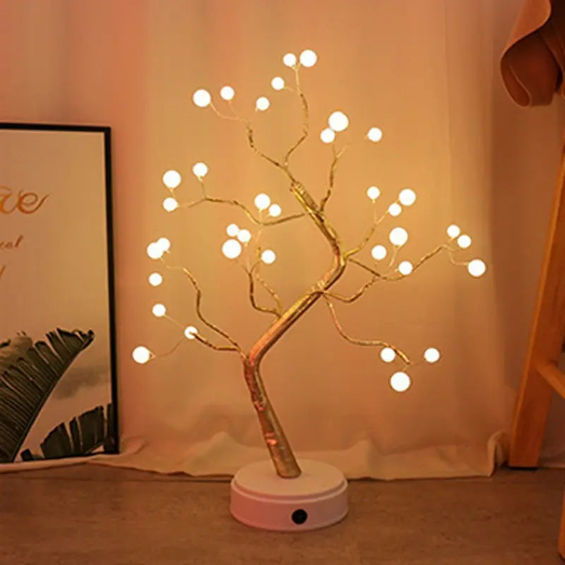 Christmas Decoration Night Light LED Pearl Tree Light Starry Touch Light tableandwalllamps