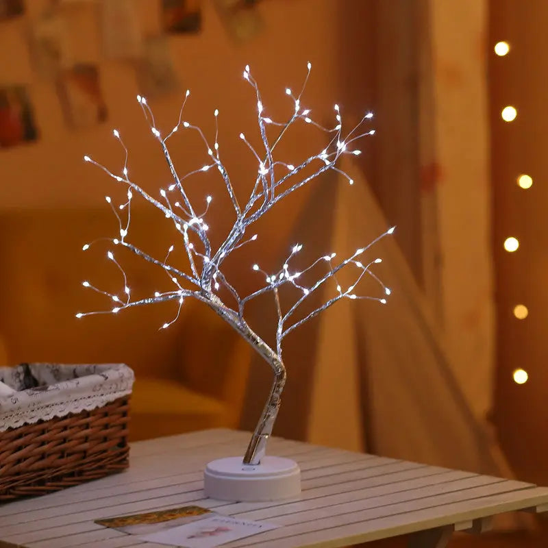 Christmas Decoration Night Light LED Pearl Tree Light Starry Touch Light tableandwalllamps