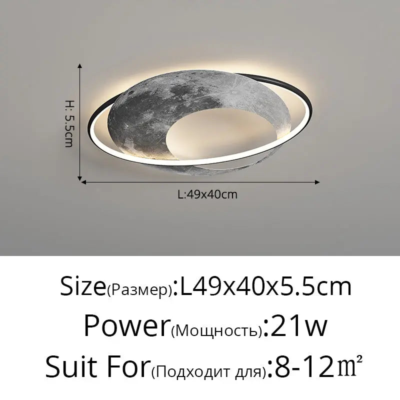 Planet Moon Ceiling Lamp Bedroom Creative tableandwalllamps