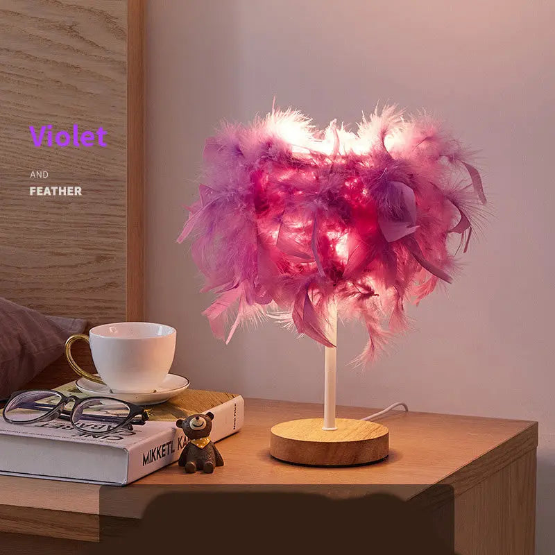 Feather lamp tableandwalllamps