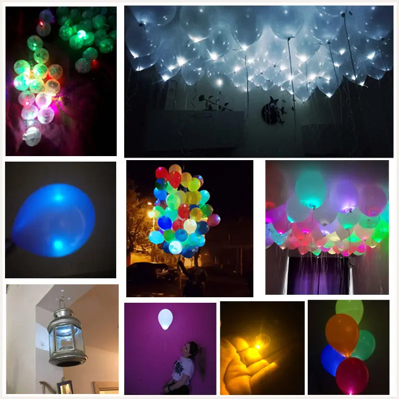 10pcs Ballon lumineux LED ballons tableandwalllamps