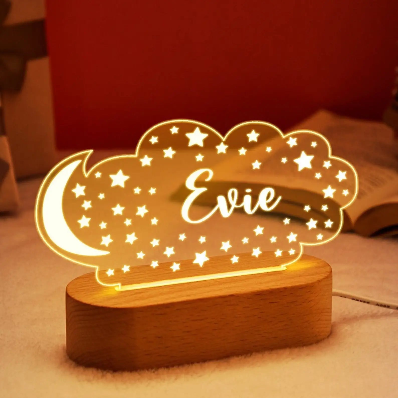 Custom Baby Kids USB Night Light Personalized Children Name Lamp Nursery Newborn Bedroom Home Decoration Birthday Souvenir Gift tableandwalllamps