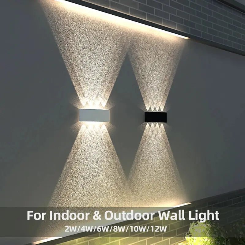 Aluminum LED Wall Lamp Waterproof IP65 Outdoor Garden Lights 8W 12W Interior Wall Light for Bedroom Living Room Stairs Lighting tableandwalllamps