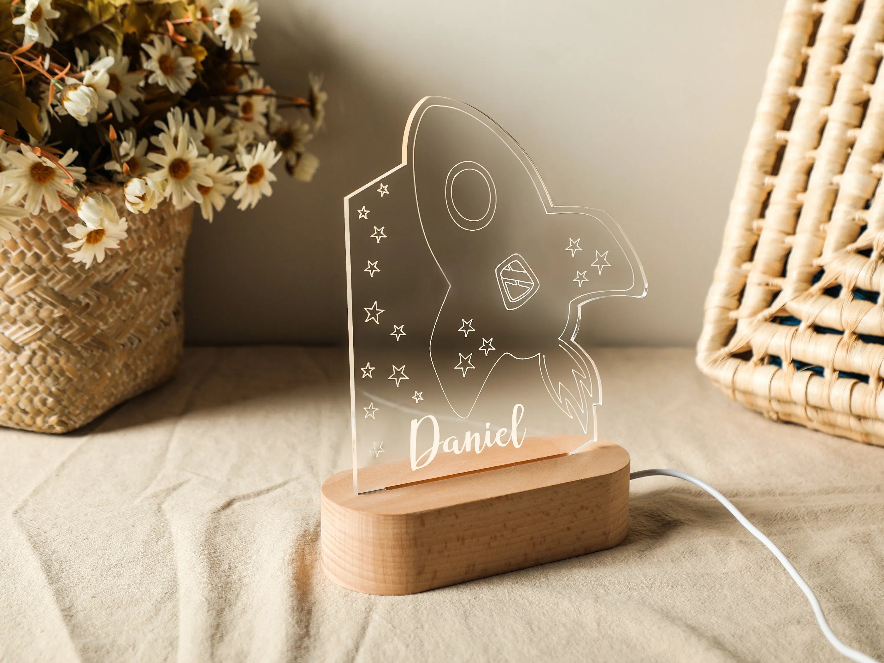 Custom Baby Kids USB Night Light Personalized Children Name Lamp Nursery Newborn Bedroom Home Decoration Birthday Souvenir Gift tableandwalllamps