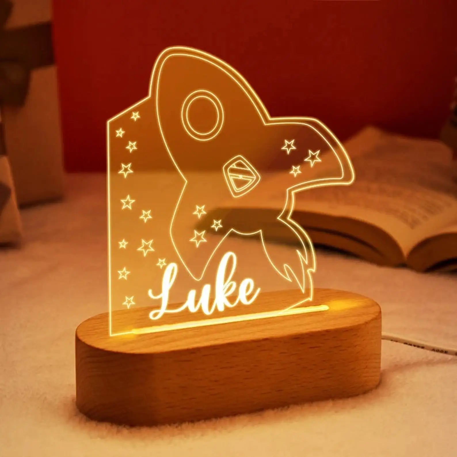 Custom Baby Kids USB Night Light Personalized Children Name Lamp Nursery Newborn Bedroom Home Decoration Birthday Souvenir Gift tableandwalllamps