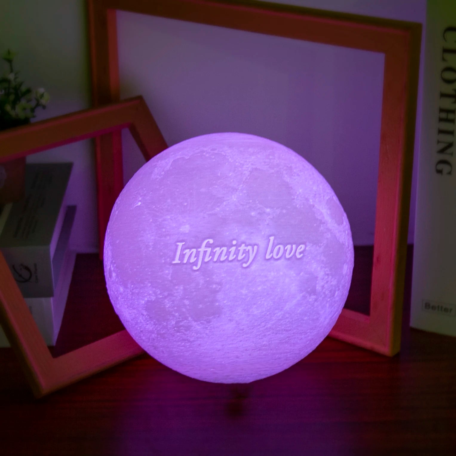 Personalized 3D Printing Moon Lamp Customized Photo Text Night Light USB Rechargeable Birthday Mother Day Lunar Christmas Gift tableandwalllamps