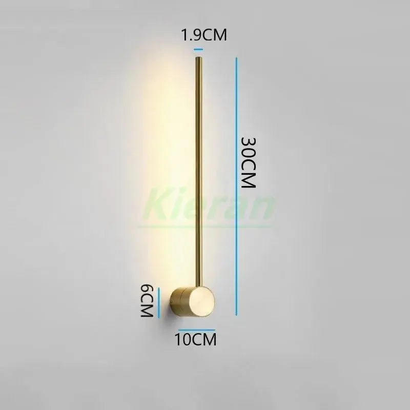 Nordic Modern Long Strip Highlight LED Wall Lamp Bedroom Dining Room Study Bedside Wall Lights Living Room Decoration Wall Lamps tableandwalllamps