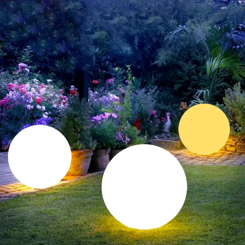 Solar LED Garden Ball Lights Outdoor Christmas Decoration Street Lawn Lamp Rechargeable RGB Swimming Pool Floating Light tableandwalllamps