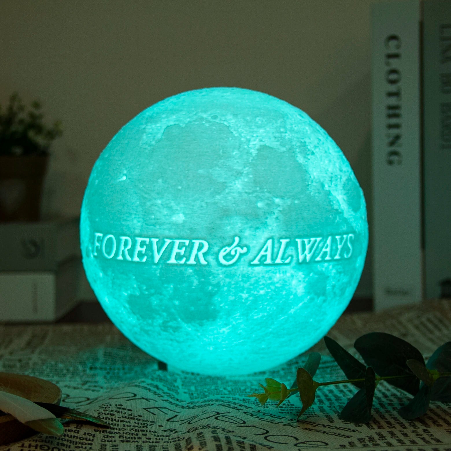 Customized 3D Printing Moon Lamp Personalized Photo Text Night Light USB Rechargeable Gift for Birthday Mother's Valentine Day tableandwalllamps