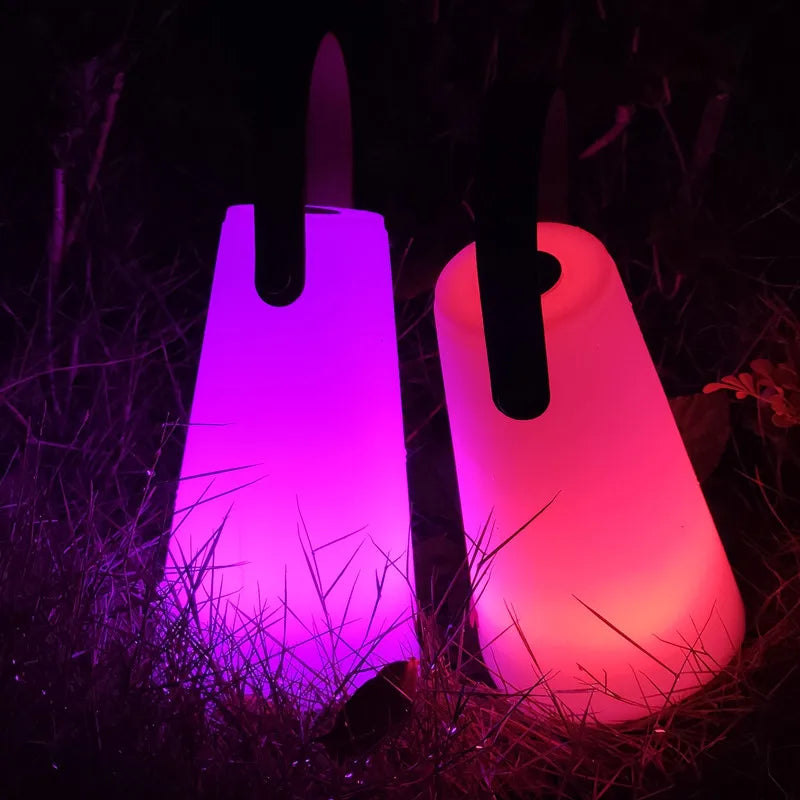 Outdoor Waterproof Illuminated Portable RGB LED Mood Lighting Lantern Lights Camping Lamp Remote Control Night Light with handle tableandwalllamps