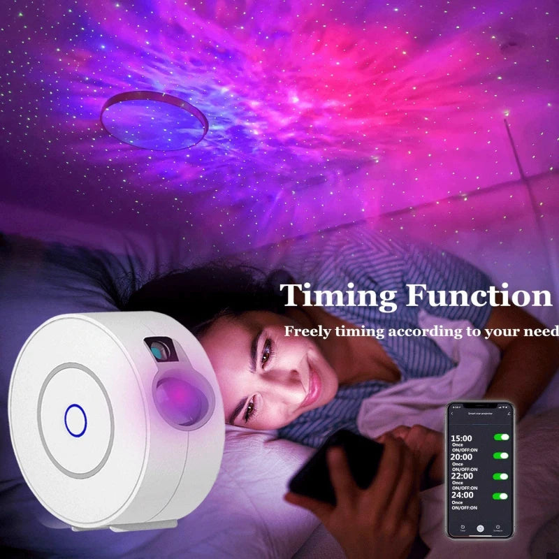 Smart Starry Sky Projector Night Light Wifi Galaxy Star Lamp LED Laser Water Wave App Wireless Control for Alexa Google Home tableandwalllamps