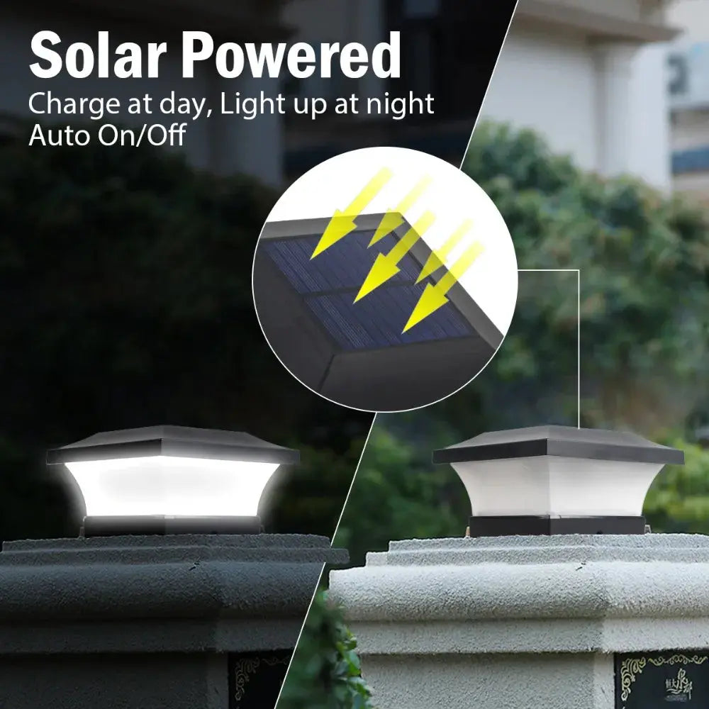 1-4pcs Solar Light Outdoor LED Post Deck Cap Fence Landscape Lamp Waterproof IP65 Garden Gate Solar Powered Lamp Decoration tableandwalllamps