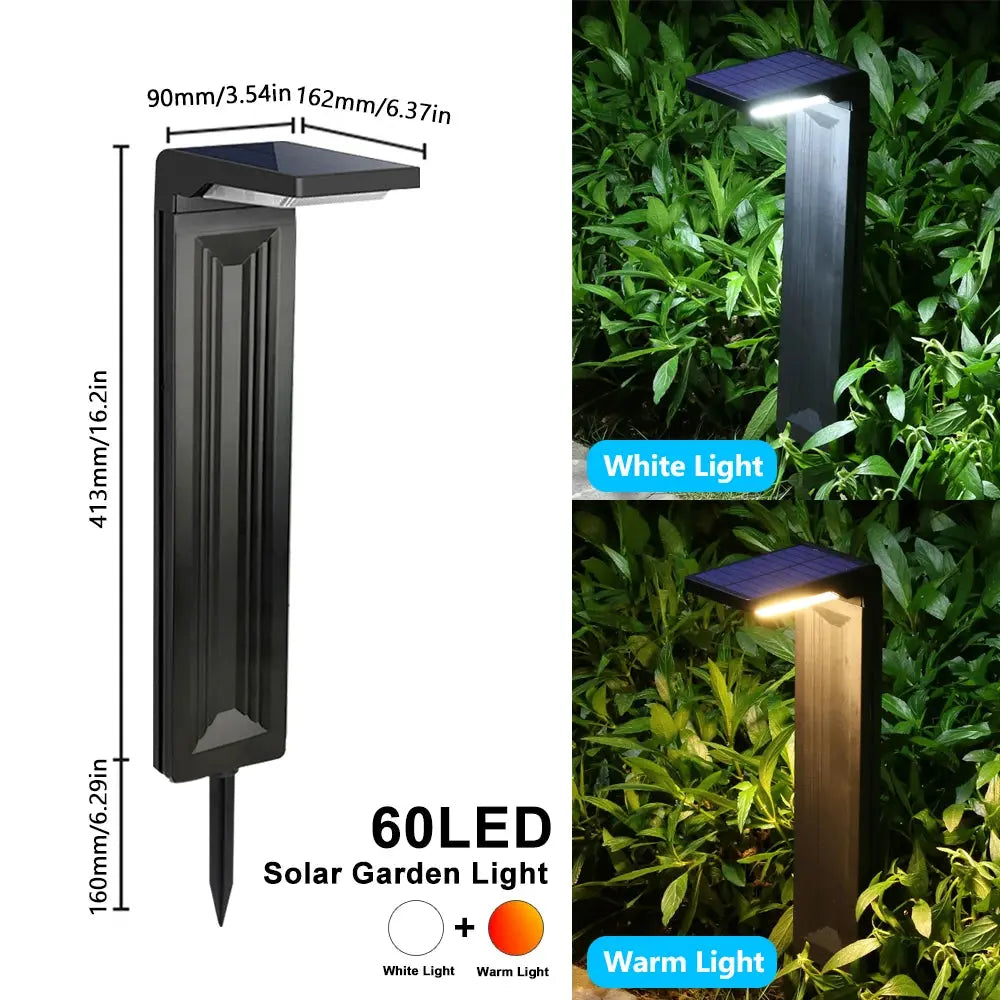 Solar Lights Outdoor Garden Decoration LED Solar Landscape Lights Waterproof Pathway Bollard Lawn Lights Yard Walkway Warm/White tableandwalllamps