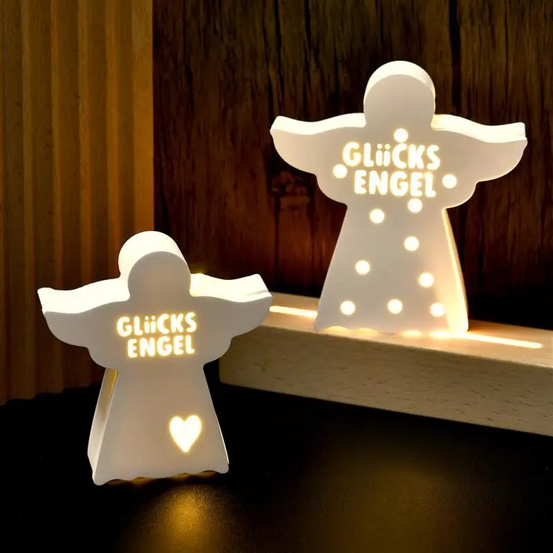 LED Night Light Silicone Mold Heart Mushroom Angel Luminous Splicing Gypsum Drip Glue Epoxy Resin Mold Ornaments Home Decor tableandwalllamps