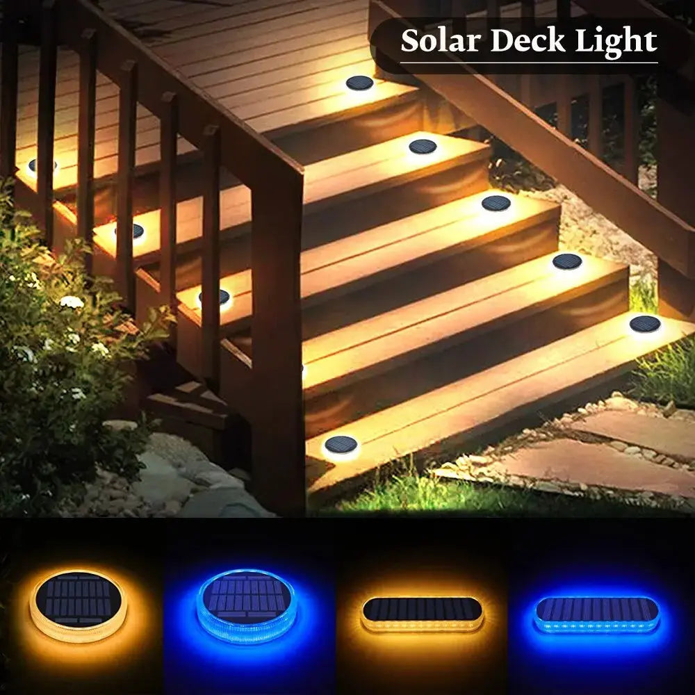 30/24 LEDs Solar Power Step Light Outdoor Garden Solar Underground Light Solar Deck Light for Stair Dock Patio Pathway Driveway tableandwalllamps