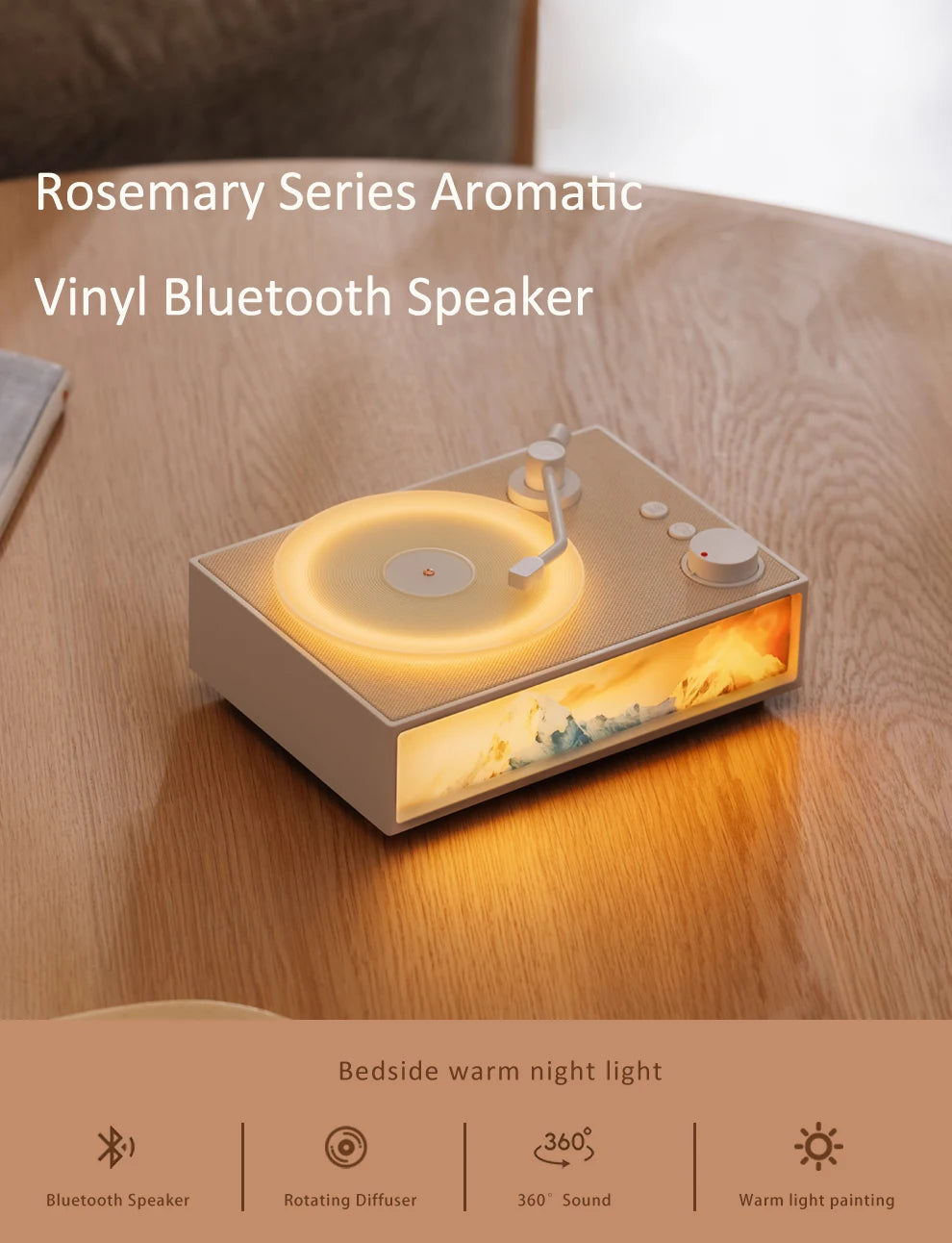 New creative aromatherapy combination film type bluetooth speaker and can be used as a bedside multifunction night light tableandwalllamps