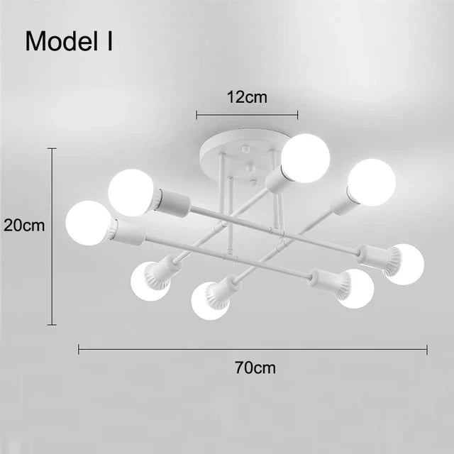 Nordic Minimalist Pendant Light Ceiling Lamp LED Chandelier Suitable for Bedrooms Living Rooms Black Gold Lighting Decoration