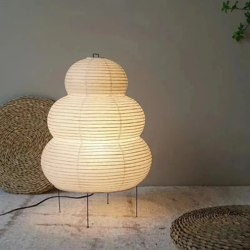 Japanese-style LED Rice Paper Table Lamp, Noguchi Three-tone Light Eye Protection Japanese Lamp, Living Room, Hotel Bedroom, Bed tableandwalllamps