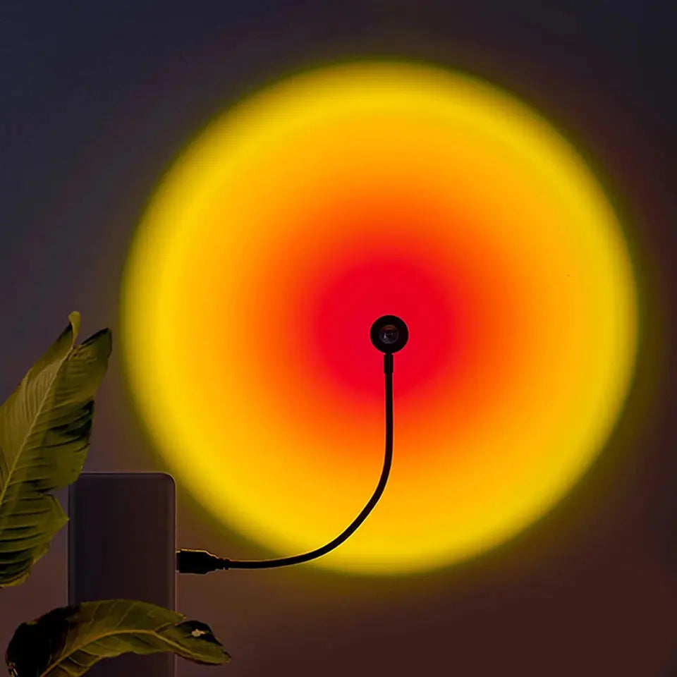 1x USB Sunset Lamp LED Rainbow Neon Night Light Projector Photography Wall Atmosphere Lighting for Bedroom Home Room Decor Gift tableandwalllamps