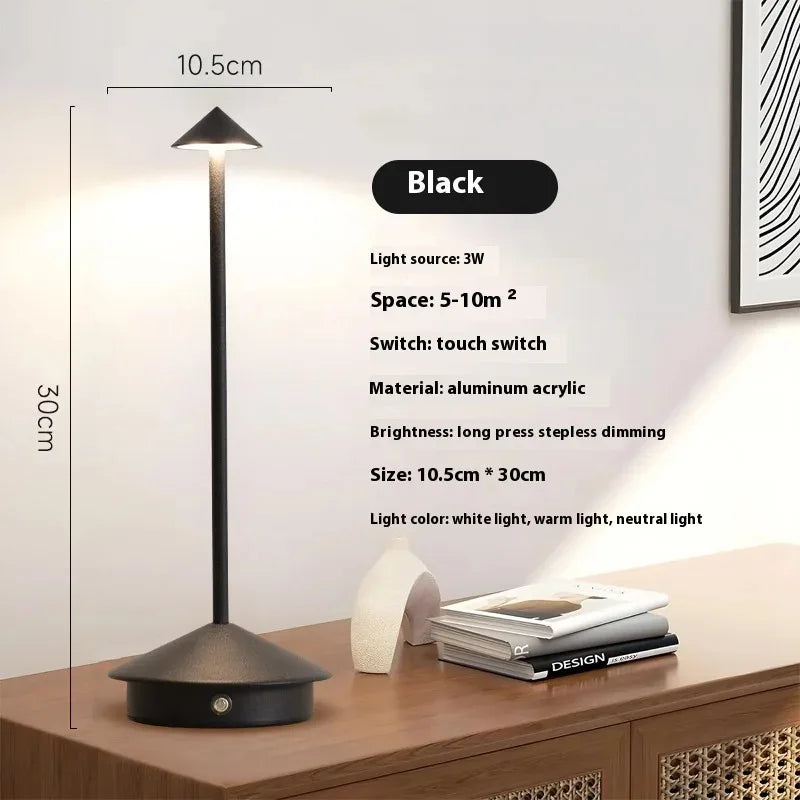 Rechargeable Table Lamp Creative Dining Touch Led Hotel Bar Coffee Pina Pro Table Lamp Lampada Da Tavolo Decorative Desk Lamp tableandwalllamps