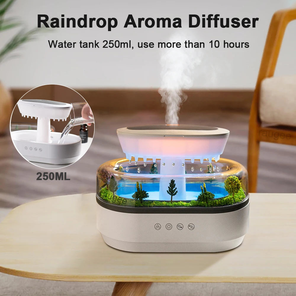 Aroma Humidifier Fragrance Diffuser Room Essential Oil Diffuser Home Aromatherapy Air Humidifier with Colorful Light and Music tableandwalllamps