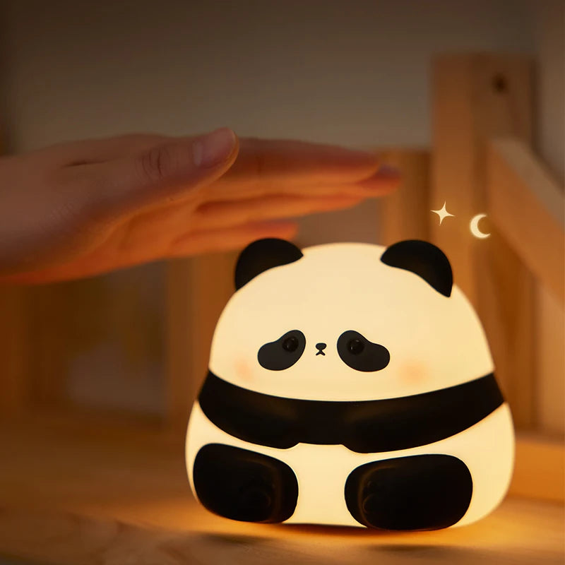 Panda Night Light, Touch Activated LED Desk Lamp, Cute Cartoon Baby Night Lamp for Kids Bedroom, Soft LED Nightlight for Kids tableandwalllamps