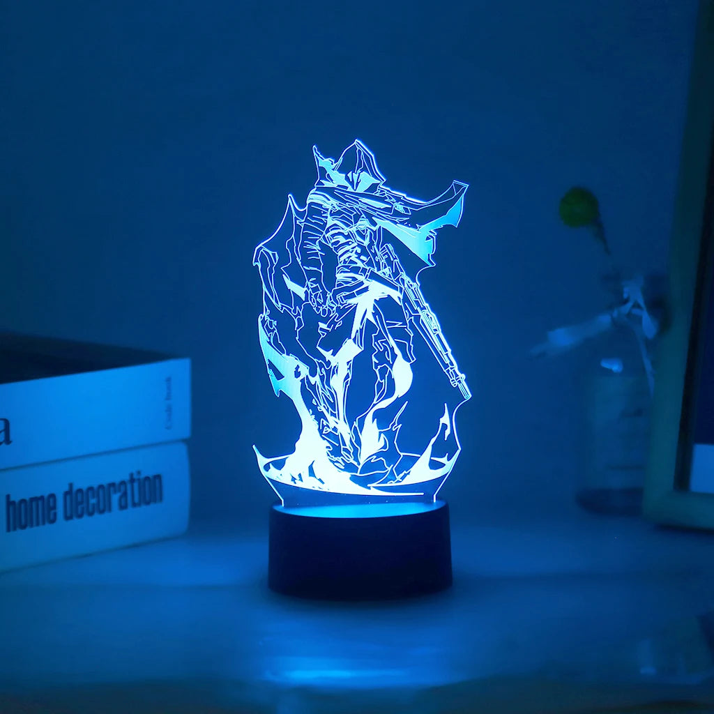 Omen Valorant Game Figure Acrylic Board Luminous Base For Kid Home Room Night Light Anime Led 3D Lamp Christmas Decor Gift Viper tableandwalllamps