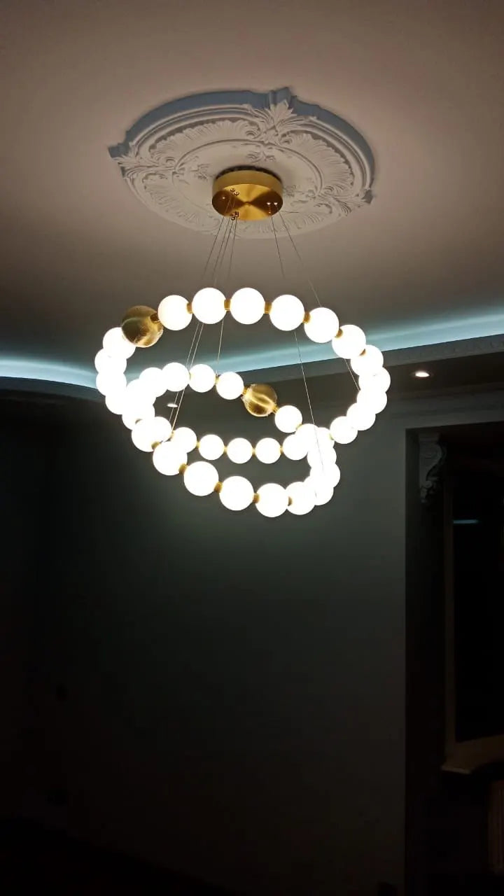 Nordic Ring LED Chandelier Dimmable Acrylic for Living Room Center Table Bedroom Hall Pendant Lamps Home Decor Lusters Fixture