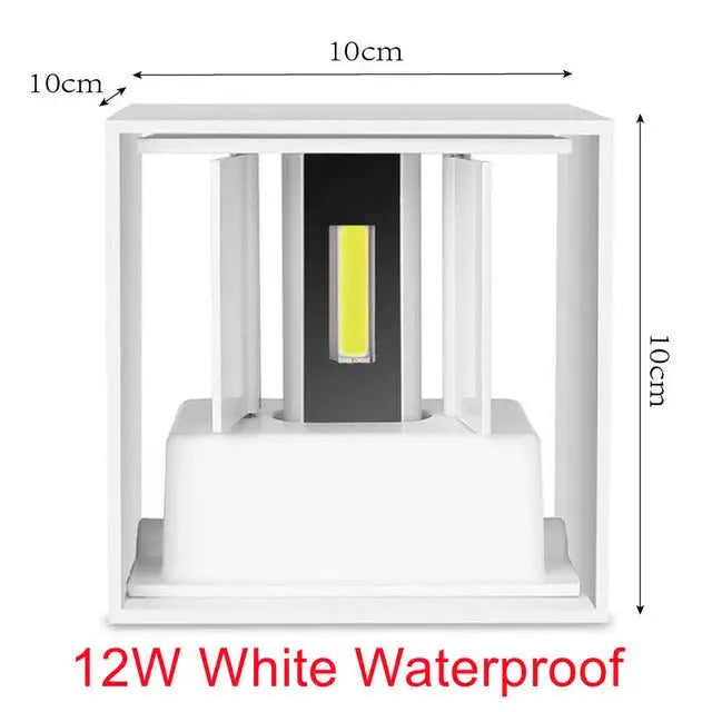 6W 12W  lampada LED Aluminium wall light rail project Square LED wall lamp bedside room bedroom wall lamps arts tableandwalllamps