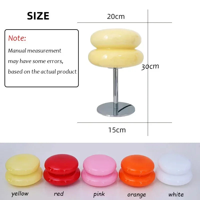 Italian Designer Glass Egg Tart Table Lamp Bedroom Bedside Study Reading Led Night Light Home Decor Atmosphere Stained Desk Lamp tableandwalllamps