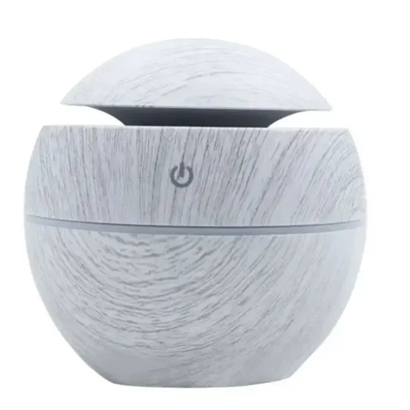 USB Ultrasonic Cool Mist Sprayer Essential Oil Fragrance Mini Home Wood Grain Air Humidifier Electric Air Aroma Diffuser Purifie tableandwalllamps