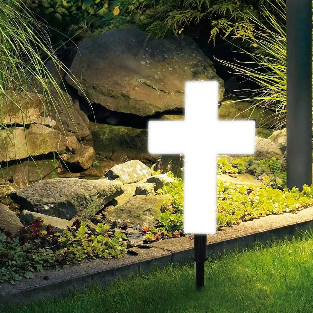 Christmas solar cross solar lawn light, ground plug outdoor religious belief tombstone light tableandwalllamps