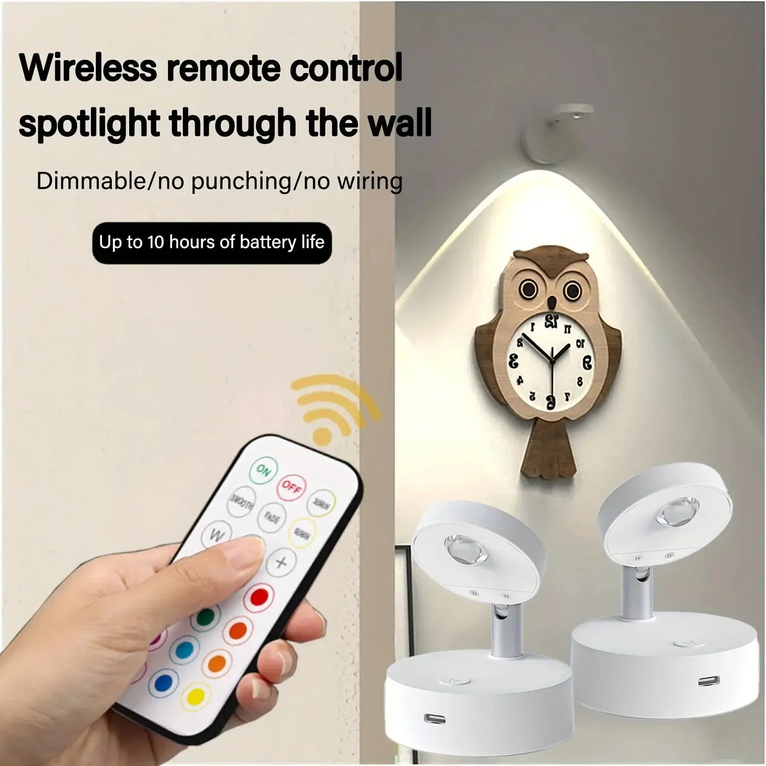 Cordless RGB cat's eye remote control LED wall lamp, dimmable atmosphere lamp and night light more home lighting staircase wall tableandwalllamps