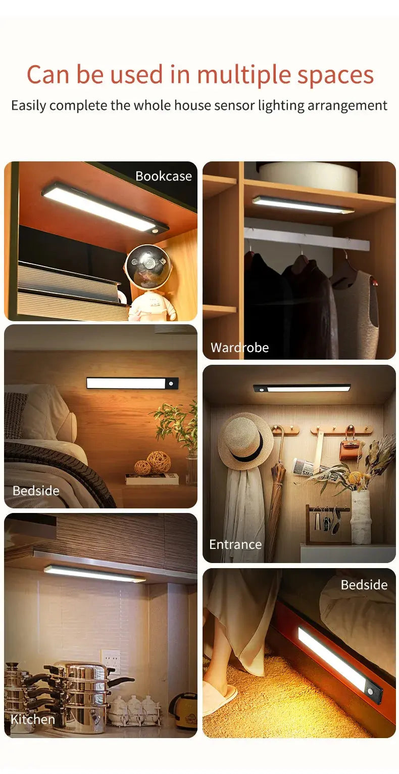 Xiaomi Motion Wave Sensor Night Light Wireless Led USB Rechargeable Lamp 3 Colors Dimmable Room Bedside Kitchen Camping Lighting tableandwalllamps