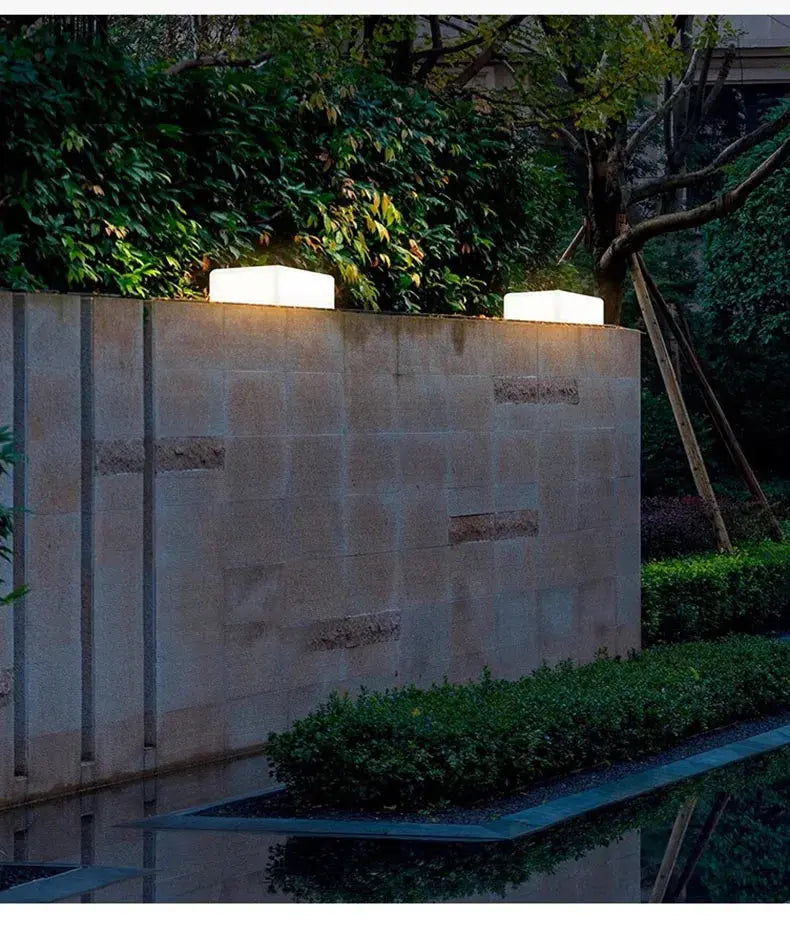 LED Acrylic Pillar Lawn Lamp Outdoor Waterproof IP65 AC85-265 Gate Chapiter Steet Light For Courtyard Villa Garden Decoration tableandwalllamps