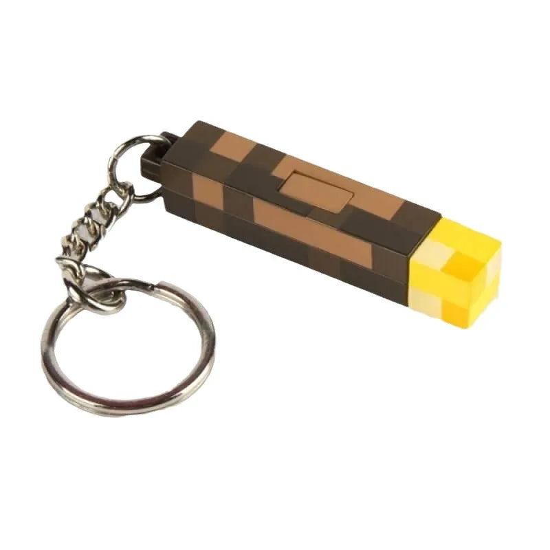 Minecraft Anime Game Pendant Torch Props Game Student Glow Keychain Creativity Male Child Key Ring Birthday Gift tableandwalllamps