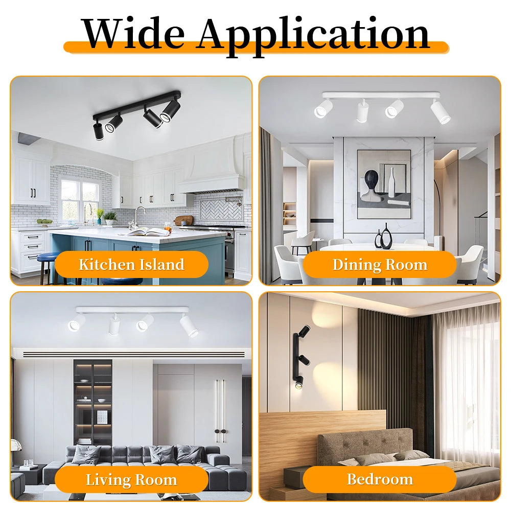 Led Ceiling Lamp Replaceable Bulb Pendant Lamp Kitchen Ceiling Spotlight Living Room Track Spot Light Chandelier for Dining Room