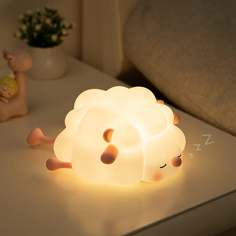 Unicorn Night Light Cute Silicone Nursery Lamp NightLight for Boys and Girls Squishy Night Lamp Room Bedside Decor Perfect Gift tableandwalllamps