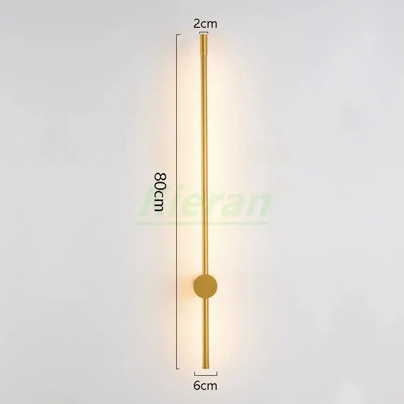 Nordic Modern Long Strip Highlight LED Wall Lamp Bedroom Dining Room Study Bedside Wall Lights Living Room Decoration Wall Lamps tableandwalllamps