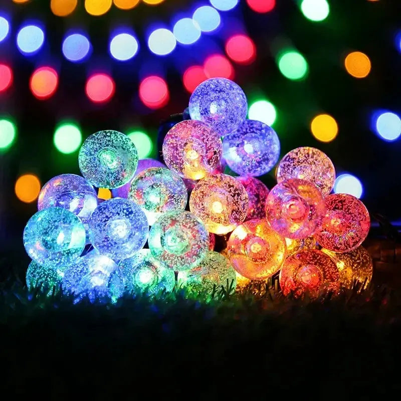 20~200LED Solar Lights Outdoor Globe Fairy String Light Christmas Garland 8 Modes Waterproof Patio Light for Garden Party Decor tableandwalllamps