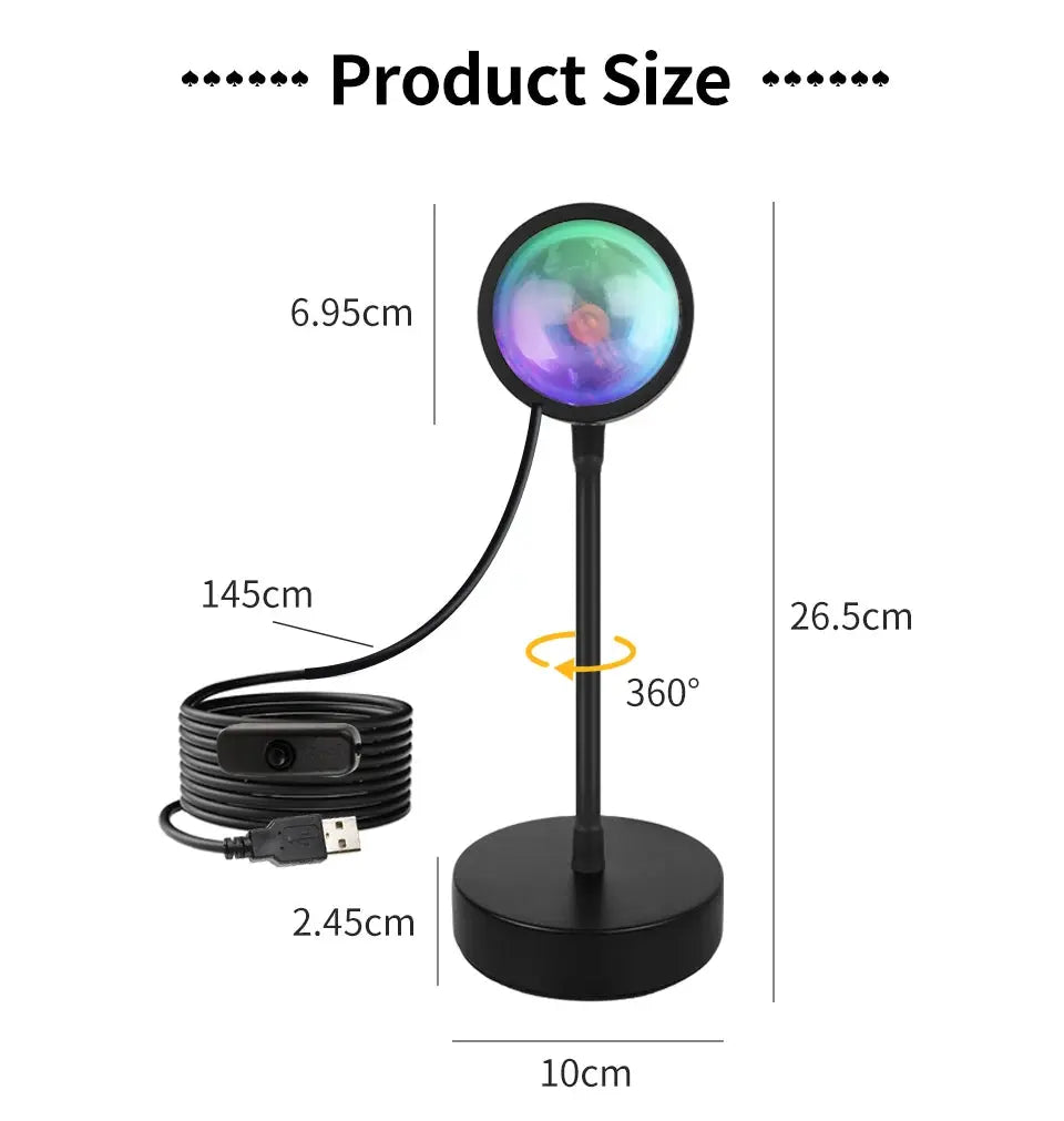 Tuya Smart Sunset Lamp USB Projector LED Night light with Remote Bluetooth App Control Atmosphere Mood Light for Photography tableandwalllamps