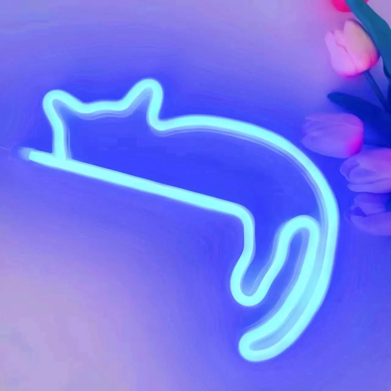 Cat Neon Sign for Wall Decor Led Light Up Sign Decor Pet Store Animal Club USB for Room Wall Home Party Birthday Gift tableandwalllamps