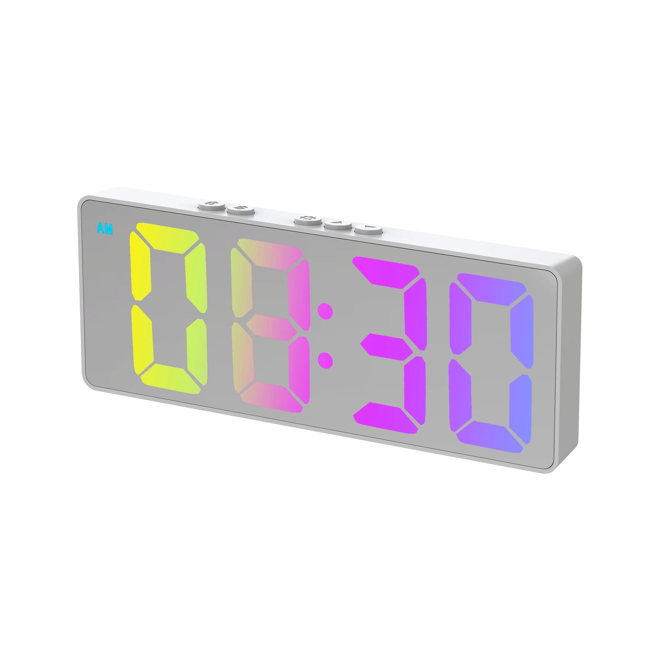 LED Alarm Clock Electronic Student Digital Clock Voice Control Dual Snooze 12/24H Dual Alarms Temperature Mute Table Clock tableandwalllamps