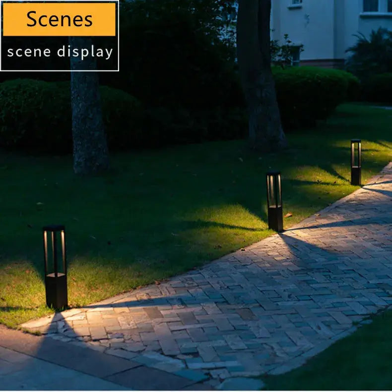 Modern Outdoor Waterproof LED Long Lawn Lamp 7W 85~265V Finale Aluminum Square Street Light For Garden Courtyard Villa Lighting tableandwalllamps